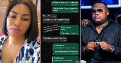 "Let’s do a DNA test" – Alleged baby mama dares Cubana, leaks chats