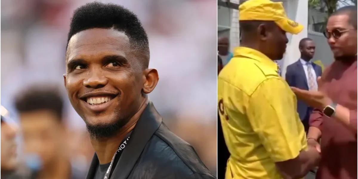 Samuel Eto’o stumbles on ex-teammate who now works as security guard