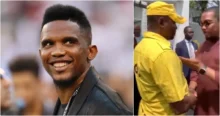 Samuel Eto’o stumbles on ex-teammate who now works as security guard