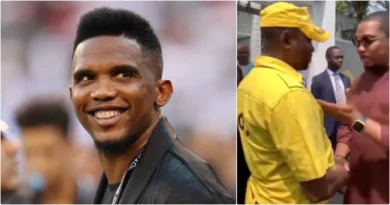 Samuel Eto’o stumbles on ex-teammate who now works as security guard