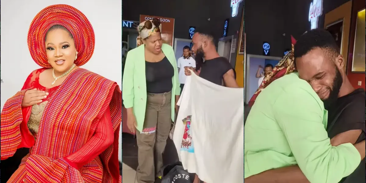 Toyin Abraham moved to tears by fan's heartfelt gesture