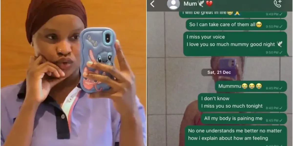 Lady gets shocking response after texting late mother's WhatsApp