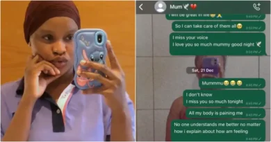 Lady gets shocking response after texting late mother's WhatsApp