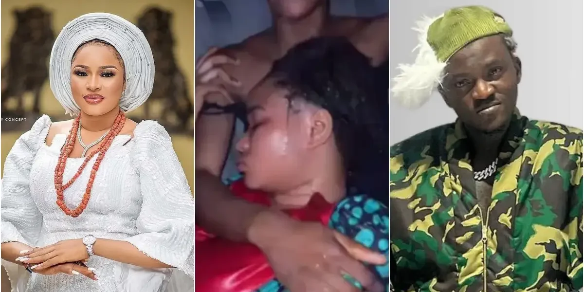 Moment Queen Dami faints following criticism from online trolls