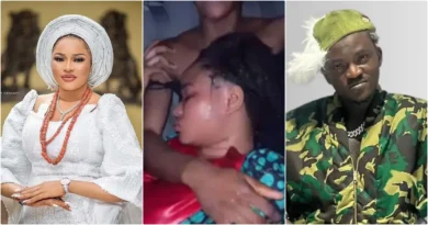 Moment Queen Dami faints following criticism from online trolls