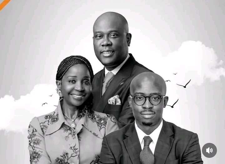 Herbert Wigwe,Chizoba Wigwe and their son 