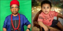 Chinedu Ikedieze unviels son's face for the first time