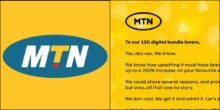 MTN issues press statement on 200 percent data tariff increase