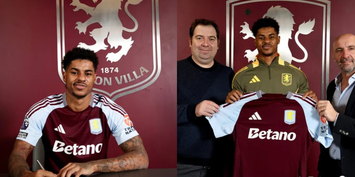 Official: Marcus Rashford joins Aston Villa on loan from Manchester United