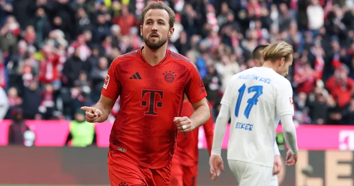 Bundesliga: Kane's brace on 50th appearance helps Bayern survive late Kiel comeback