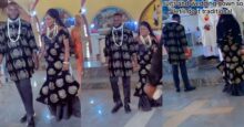 Couple rock isi-agu for their church wedding