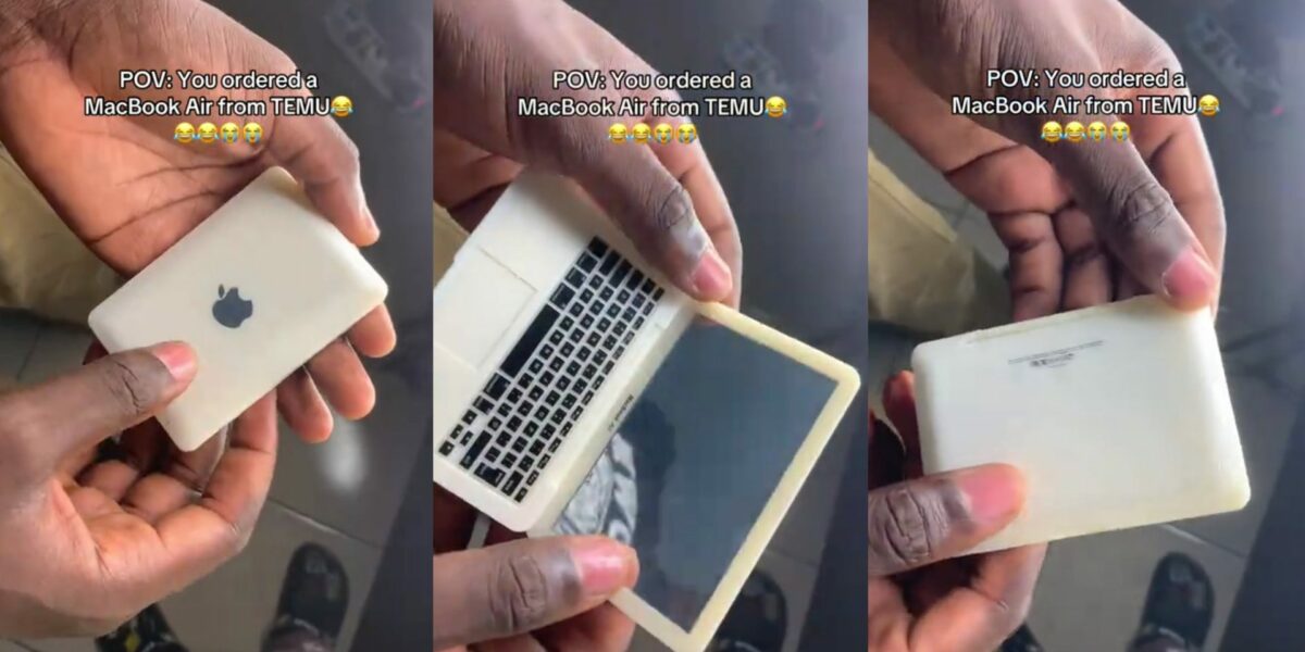 Man laments in pain after ordering MacBook Air from online store, gets a mirror