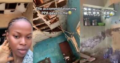 Corper flaunts dilapidated house her PPA offered her as accomodation