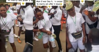 Drama as alleged Man O' War officer proposes to corper after 3 days