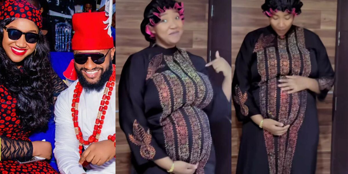 Yul Edochie and Judy Austin expects 3rd child, shows off baby bump