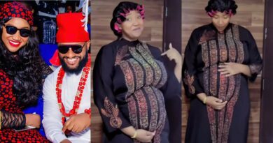 Yul Edochie and Judy Austin expects 3rd child, shows off baby bump