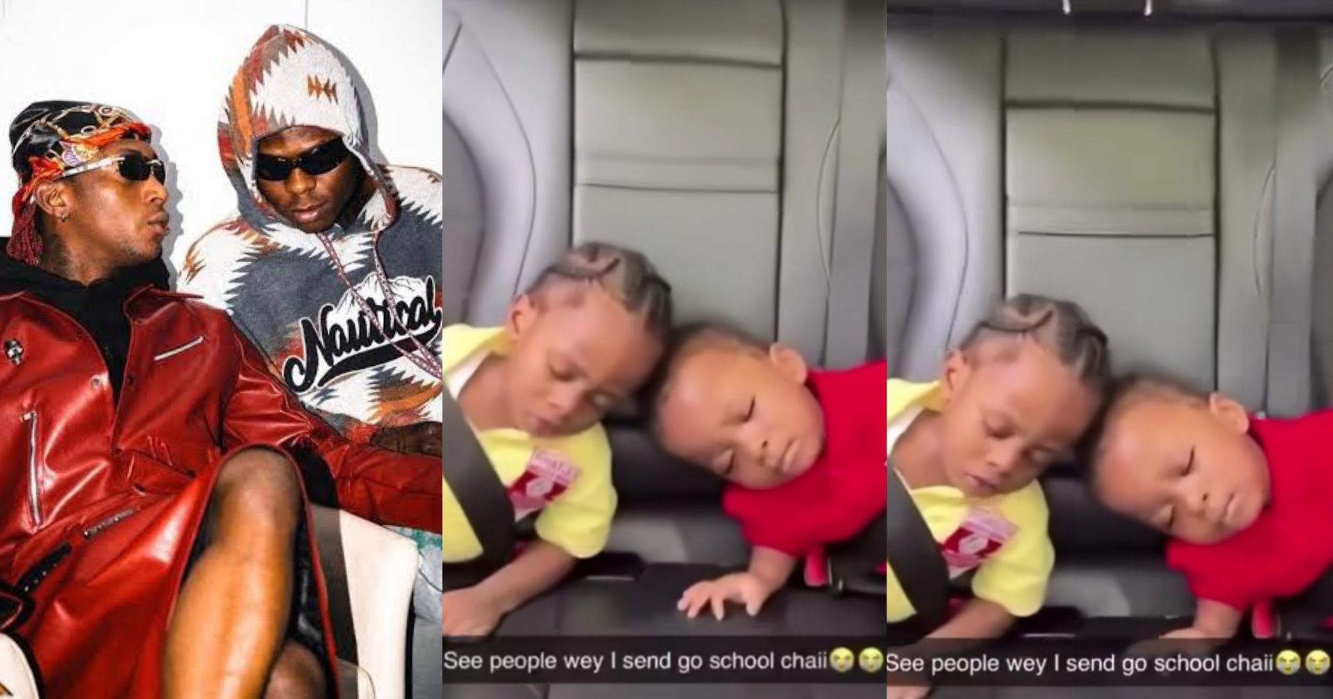 Adorable video of Mohbad's son and Bella Shmurda's son on their way school trends