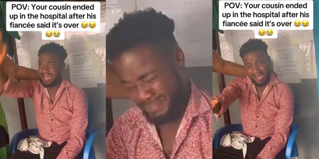 Man lands in hospital, breaks down in tears after girlfriend breaks up with him