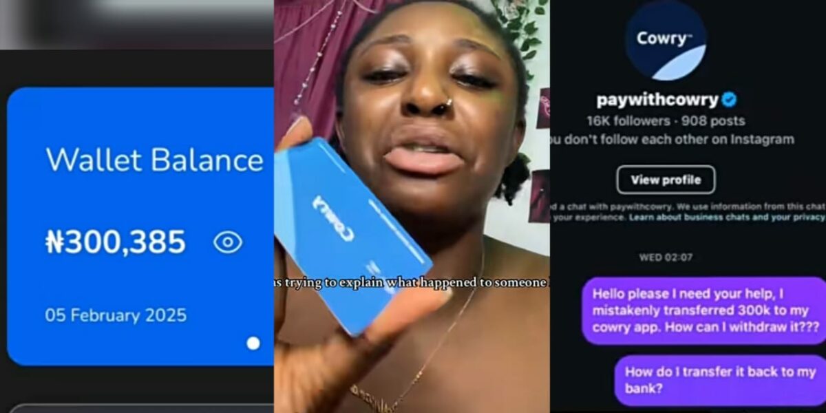 Lady in tears after mistakenly recharging ₦300k into BRT Cowry app, seeks help