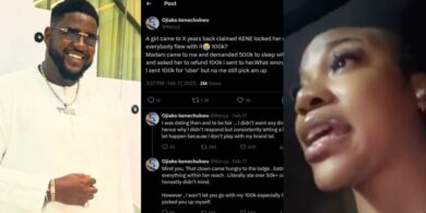 Influencer refutes lady’s story, claims she asked for ₦500k for intimacy