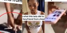 Lady secures boyfriend's trouser with rope and padlock, snaps photos to prevent cheating