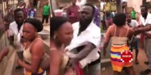 Woman locks Ghanaian man's shirt over refusal to pay GHS200 after successful service delivery