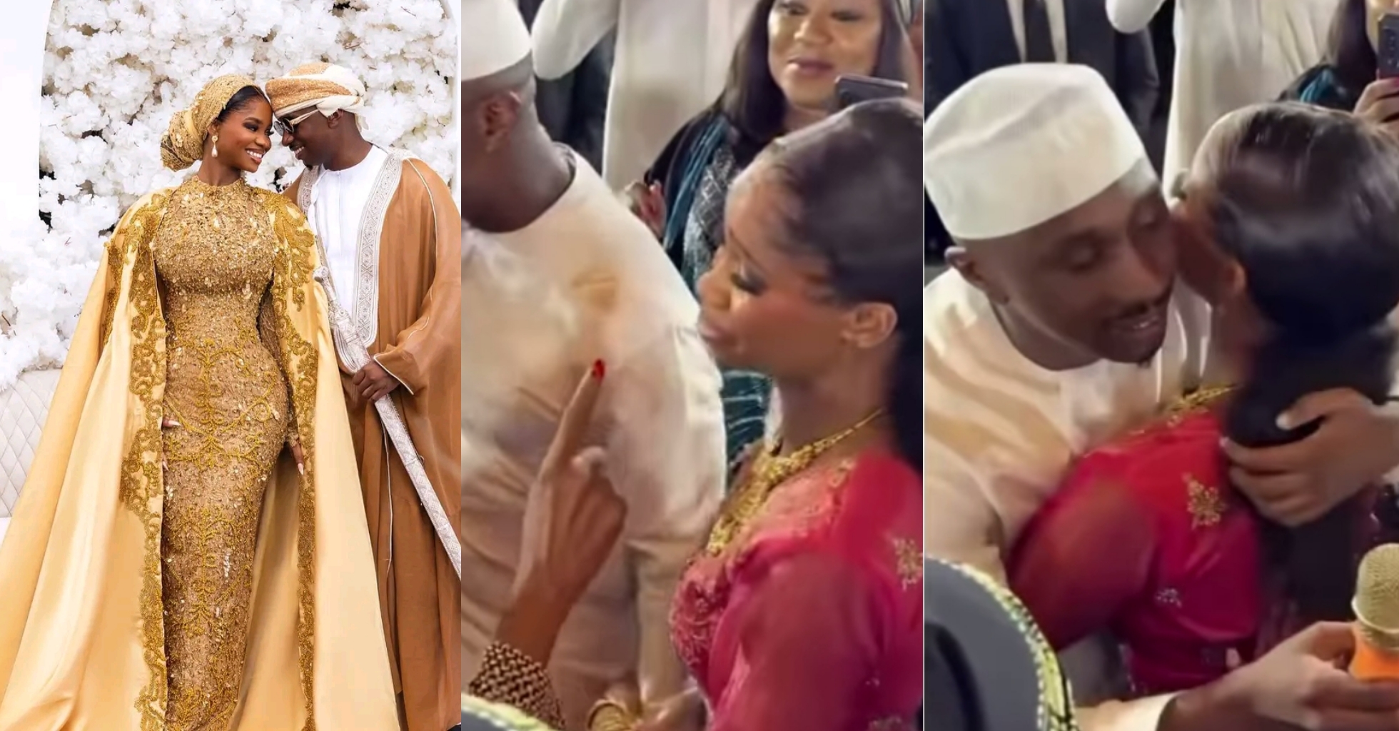 Moment Priscilla Ojo, Juma Jux break down in tears at their wedding