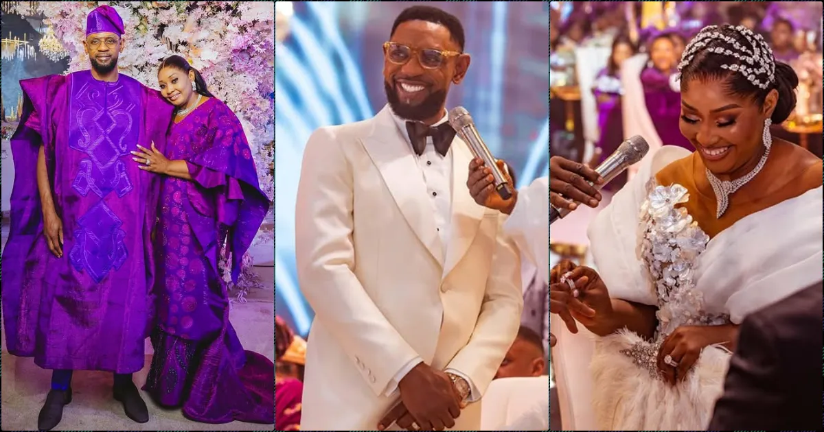 Pastor Biodun Fatoyinbo renews vows with wife on 25 years marriage