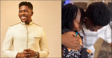 Moses Bliss emotional as mother prays for him on 30th birthday