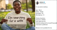 "Not older than 24" - Outrage as 36-year-old man lists requirements for wife hunt"Not older than 24" - Outrage as 36-year-old man lists requirements for wife hunt