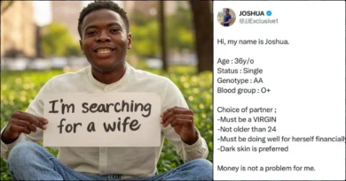 "Not older than 24" - Outrage as 36-year-old man lists requirements for wife hunt"Not older than 24" - Outrage as 36-year-old man lists requirements for wife hunt