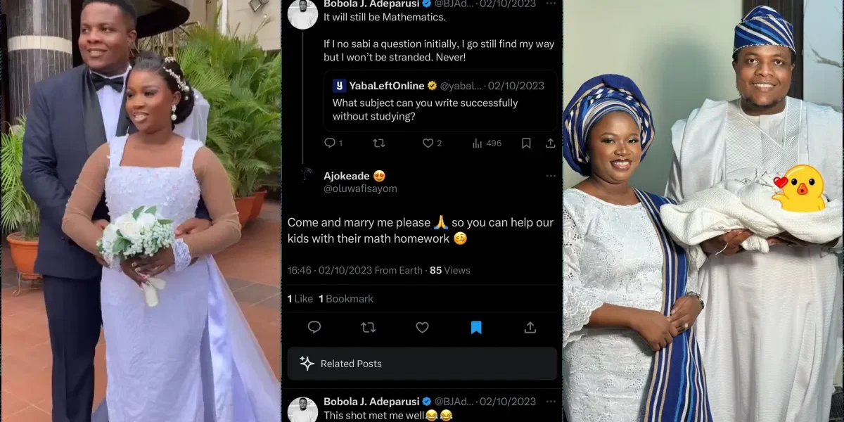 Twitter users welcome first child after jokingly suggesting 'come and marry me'