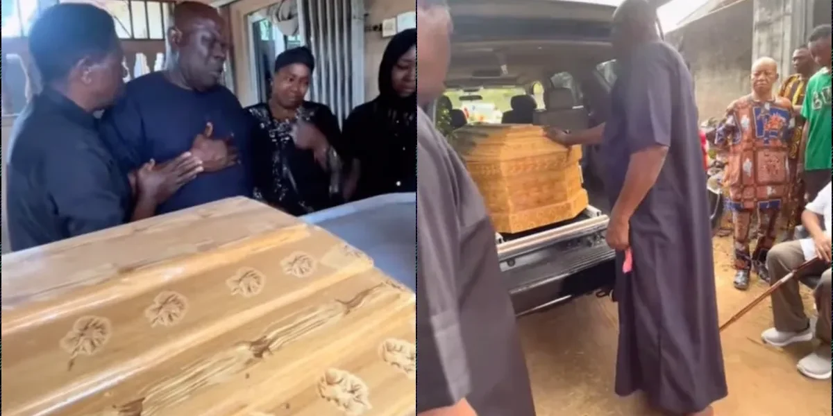 Father weeps, lays first daughter to rest after health complication