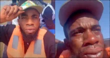 Corper weeps bitterly after boat breaks down in the middle of nowhere