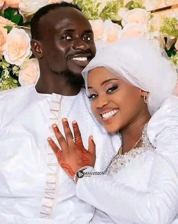 Sadio Mane and Aisha Tamba 