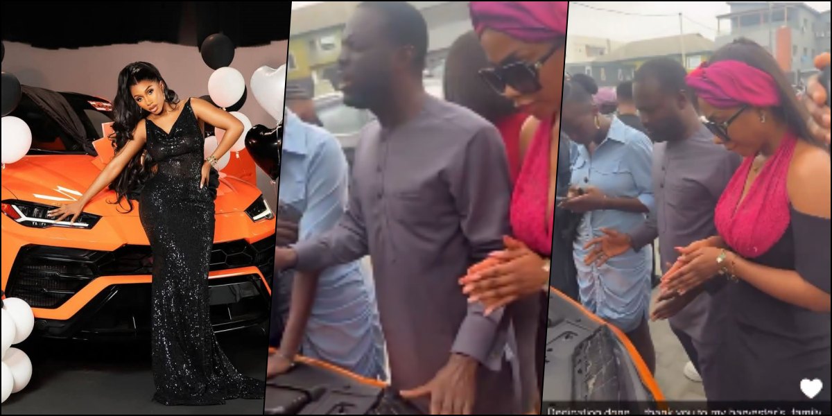 Mercy Eke dedicates her Lamborghini in church