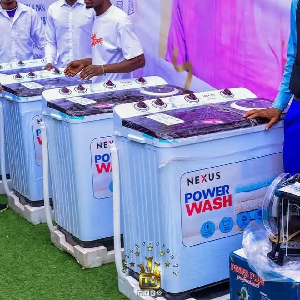 "Don't do fraud with it" - Apostle Johnson Suleman empowers youths with laptops, sewing machines, others