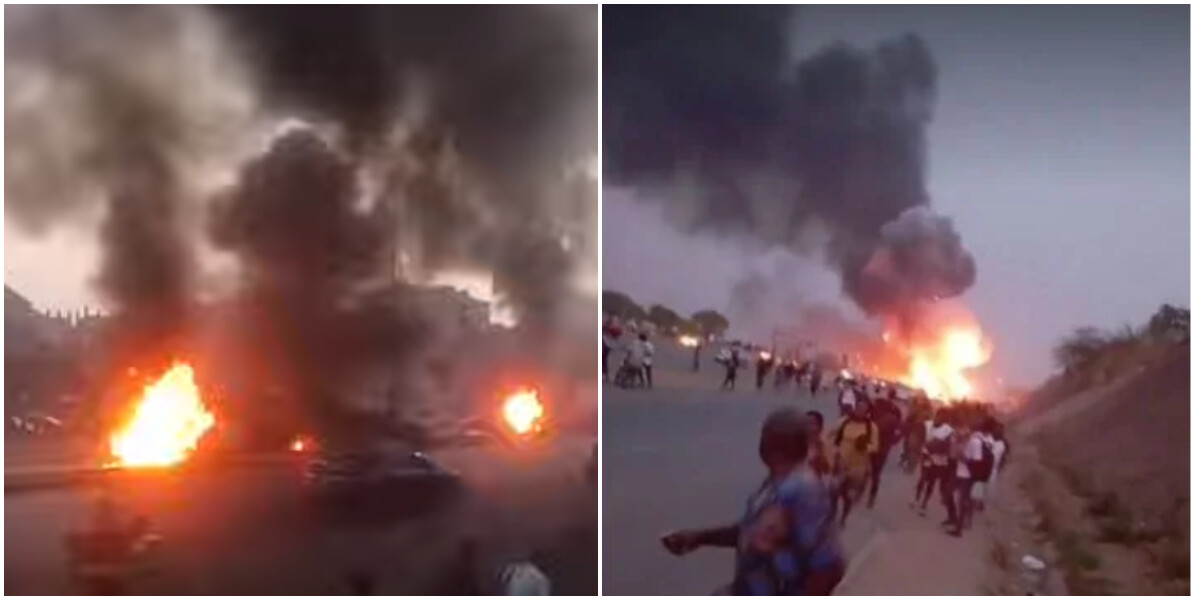 Chaos in Abuja as petrol tanker explodes at Karu Bridge, over 30 vehicles destroyed