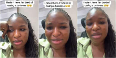 "I’m tired of owning business" - Woman breaks down in tears as employee quits without notice