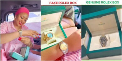 Regina Daniels called out for flaunting alleged fake Rolex watch, proof trends online