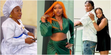 "I’ve knelt for you many times" - Video of OluwaDolarz's mom pleading with Ife Luv over son’s cheating trends online