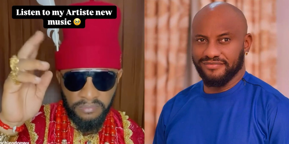 Nigerians react as Yul Edochie signs new artist on 'record label'