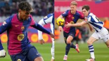 La Liga: Barcelona run riot on 10-man Real Sociedad to go top