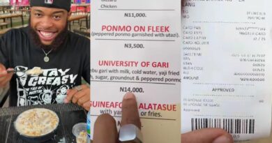 Food influencer causes stir as he shows off garri of N14K