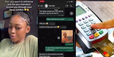 Lady leaks chat as POS agent gets her number from account details, asks her out