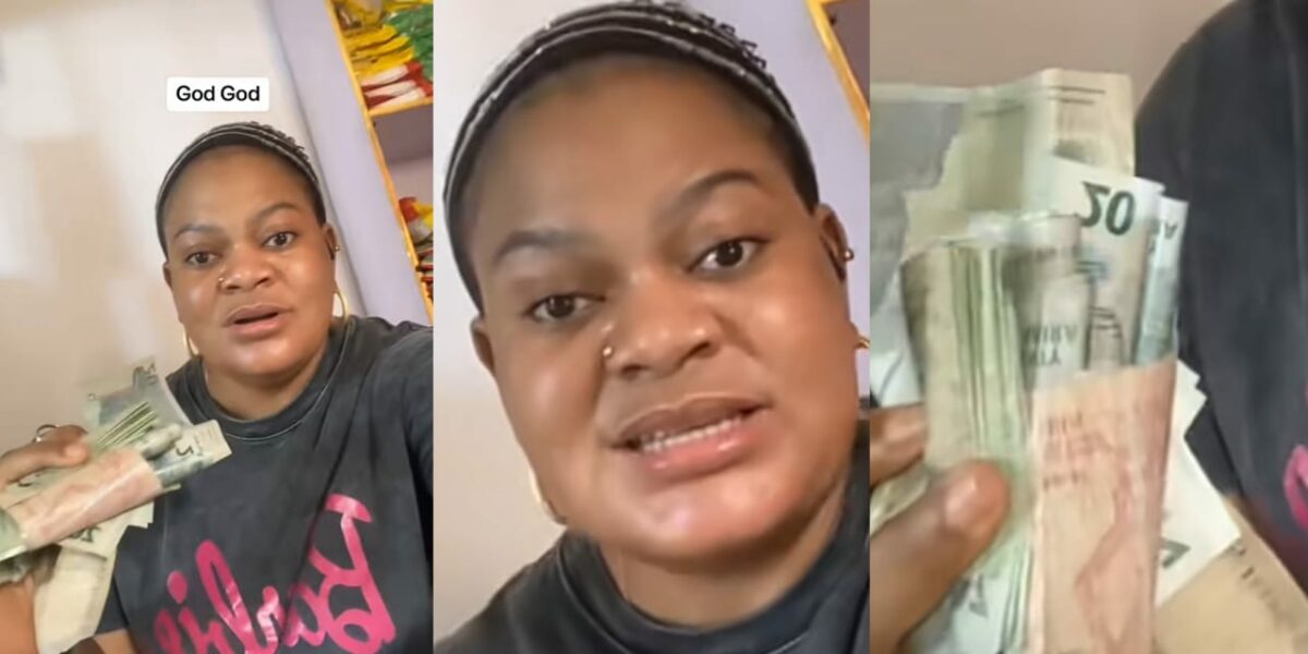 Businesswoman cries out as ₦76k paid by customer for rice turns to ₦20, ₦10 notes