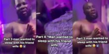 Man caught shirtless in friend’s house trying to get intimate with his wife