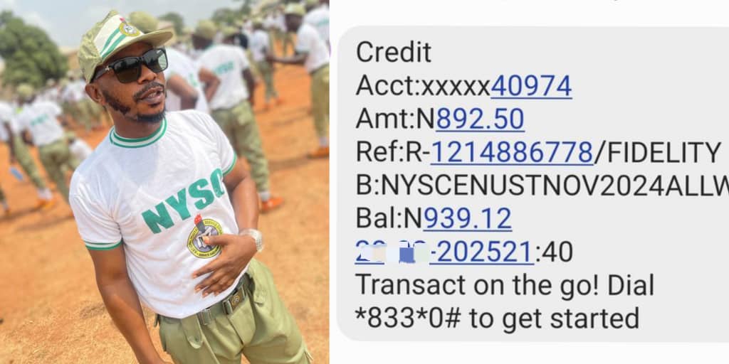 Corps member calls out Enugu state government for paying him ₦892 as NYSC allowance