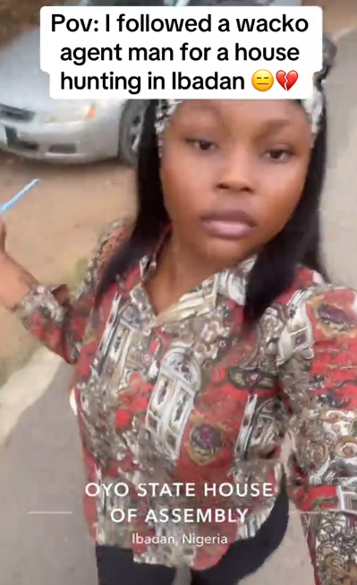 Lady shocked as agent shows her N700k apartment in Ibadan, shares video