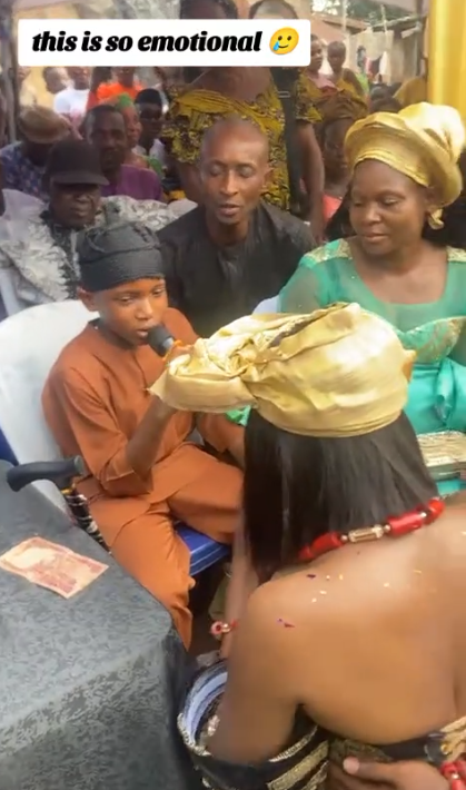 Video of little boy representing late father at elder sister’s wedding goes viral